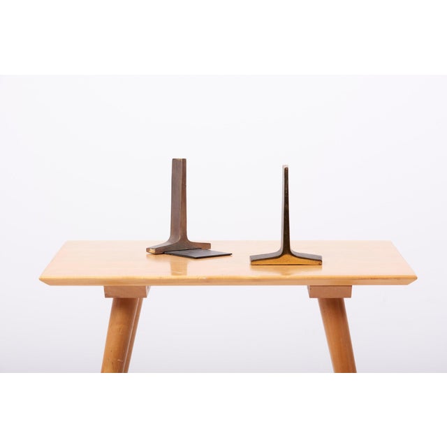 Modernist Bronze Bookends by Ben Seibel, USA, 1950s, Set of 2 For Sale - Image 15 of 18