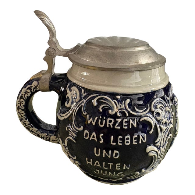 German Stoneware Beer Stein by Reinhold Merkelback "3081", Mid-20th Century For Sale