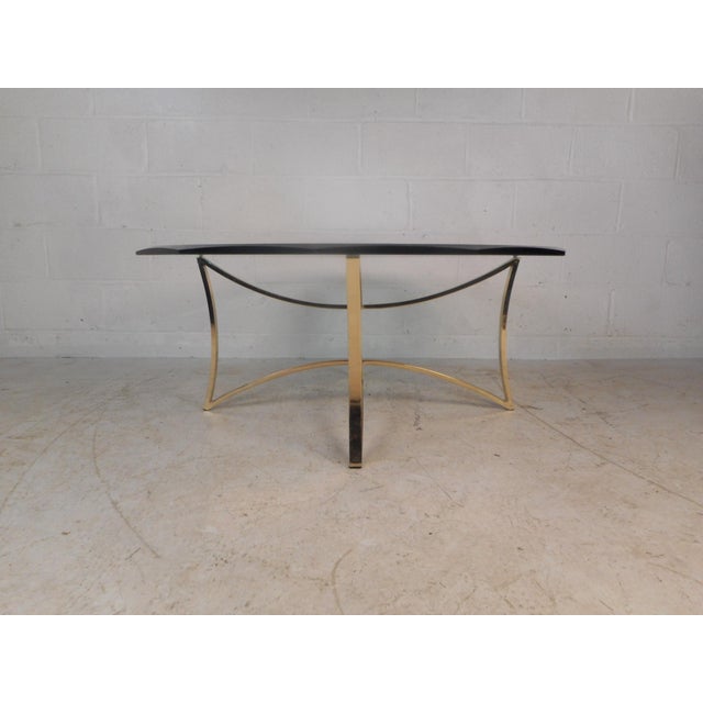 Midcentury Brass Coffee Table For Sale In New York - Image 6 of 9