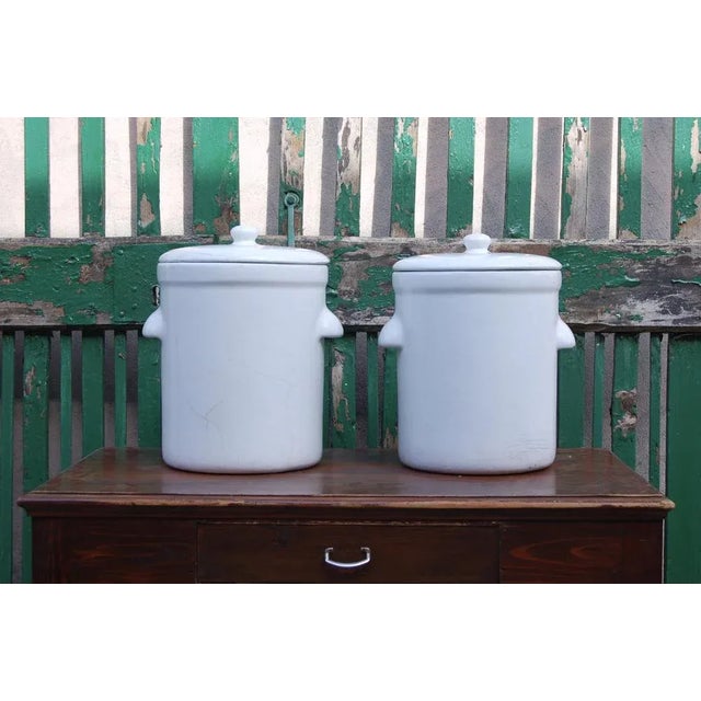 Ceramic Antique Glazed Terracotta Vases, Set of 2 For Sale - Image 7 of 18