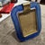 1990s Barovier Style Art Deco Blue Murano Glass and Brass Picture Frame For Sale - Image 6 of 10