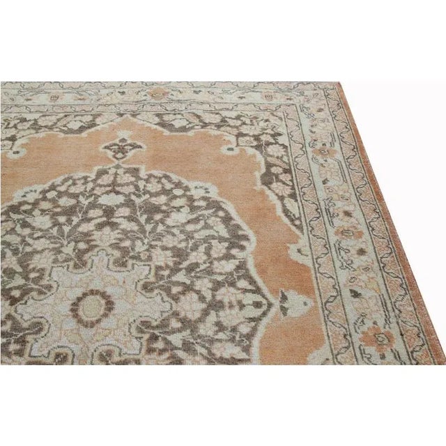 1930s Persian Tabriz Area Rug 4’0″ X 5’5″ For Sale - Image 9 of 11
