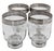Four Mid Century Silver Rim Glasses After Dorothy Thorpe For Sale In New York - Image 6 of 8