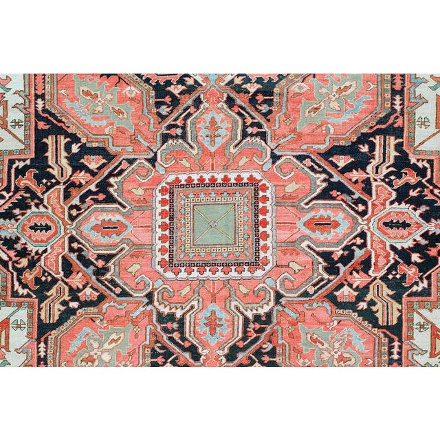 Antique Persian Heriz Serapi Rug - 11'7" x 18'9" For Sale - Image 17 of 18