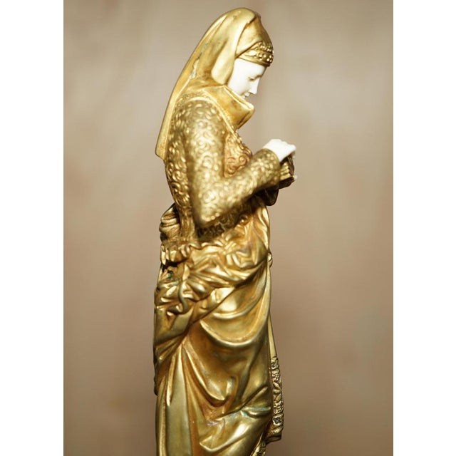 Albert Ernest Carrier-Belleuse, Reading Lady, 19th Century, Gilt Bronze For Sale - Image 11 of 18
