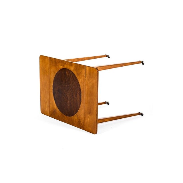 Wood Pembroke Table in Satinwood For Sale - Image 7 of 17