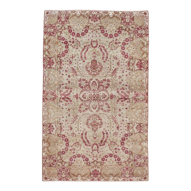 Galerie Shabab Collection Early 20th Century Persian Lavar Kerman Throw Rug For Sale