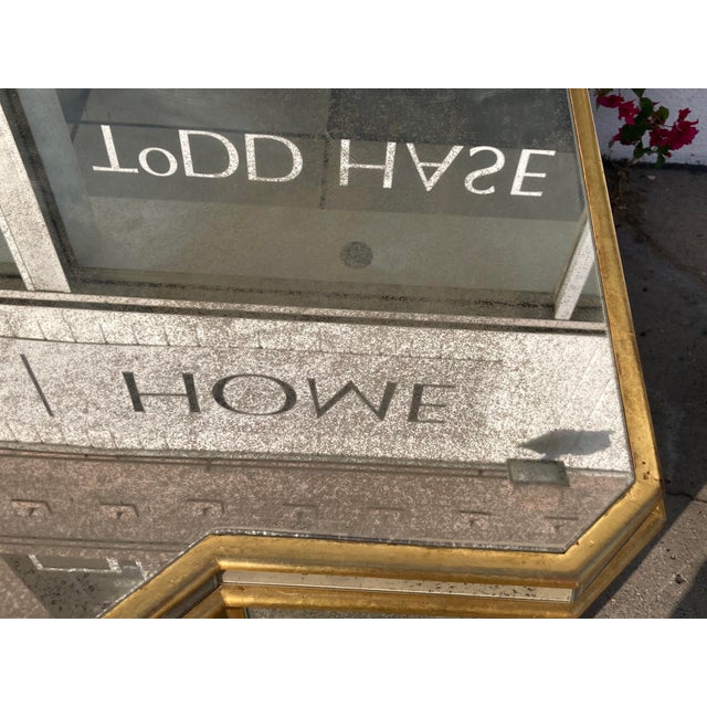 1990s Michael Taylor Hollywood Regency Regina Antique Mirror and Gilt Sideboard For Sale - Image 5 of 13