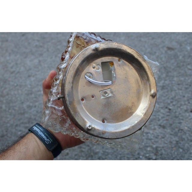Glass Square Ceiling or Wall Lights from Mazzega, Italy, 1970s, Set of 2 For Sale - Image 7 of 12