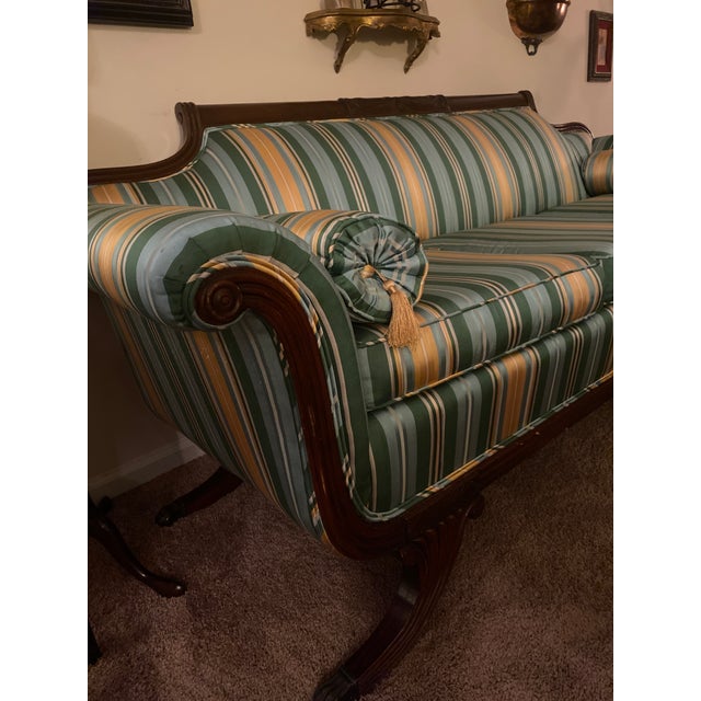 Vintage Upholstered Hickory Furniture Co. Davenport Sofa. Chairish