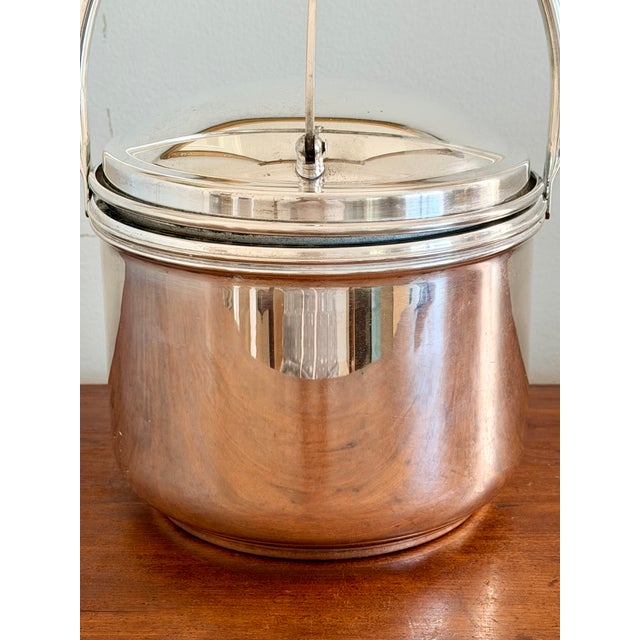 1940’s Swing Arm Silverplate Ice Bucket For Sale - Image 10 of 12