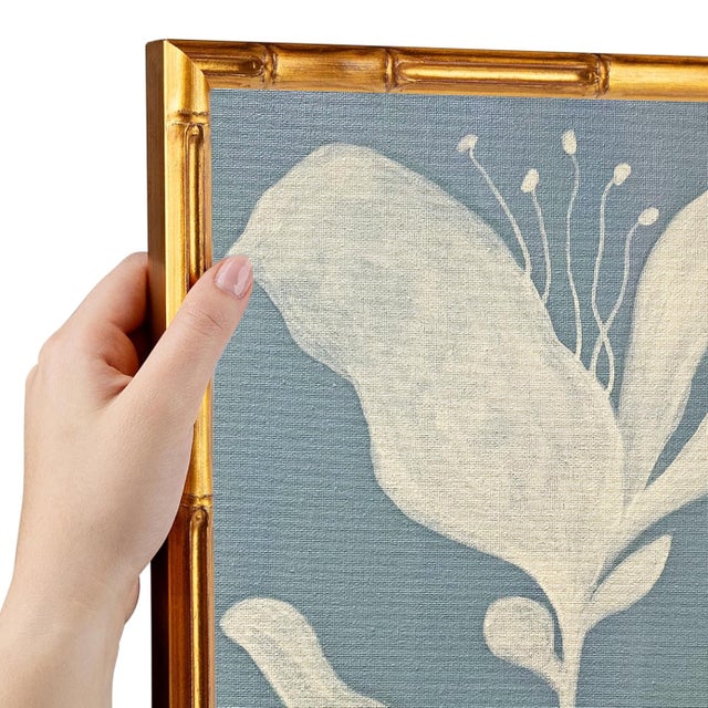 Contemporary Original Framed Acrylic Botanical Painting, Organic Boho Art Floral Wall Art by Tatiana Duperault For Sale - Image 3 of 4