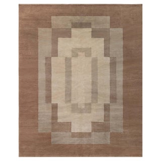 Modern Art Deco-Inspired Tibetan Wool Rug by Doris Leslie Blau For Sale