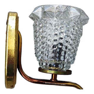 Vintage Brass Wall Lamp, 1950s For Sale