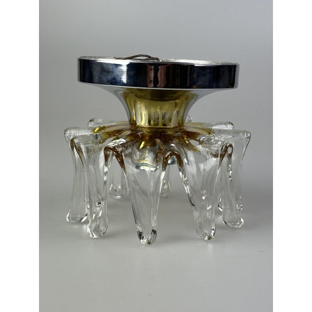 Metal Space Age Wall Sconce in Metal and Murano Glass, 1960s For Sale - Image 7 of 16