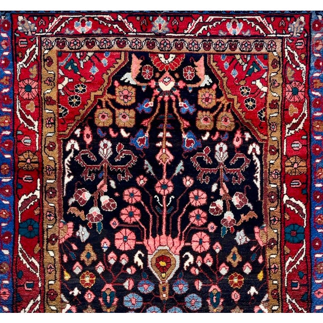 Antique Persian Nahavand Hand-Knotted Rug 4'3" X 9'5" For Sale - Image 4 of 5