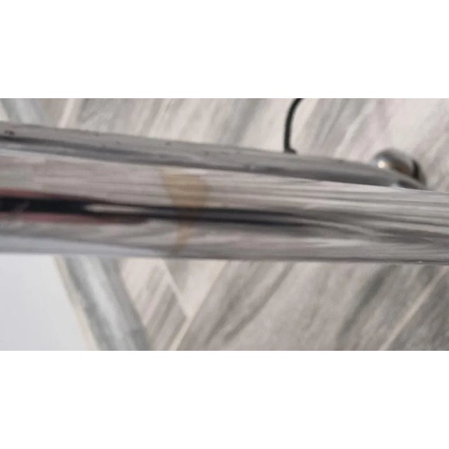 Metal Mid-Century Floor Lamp in Glass and Metal For Sale - Image 7 of 11