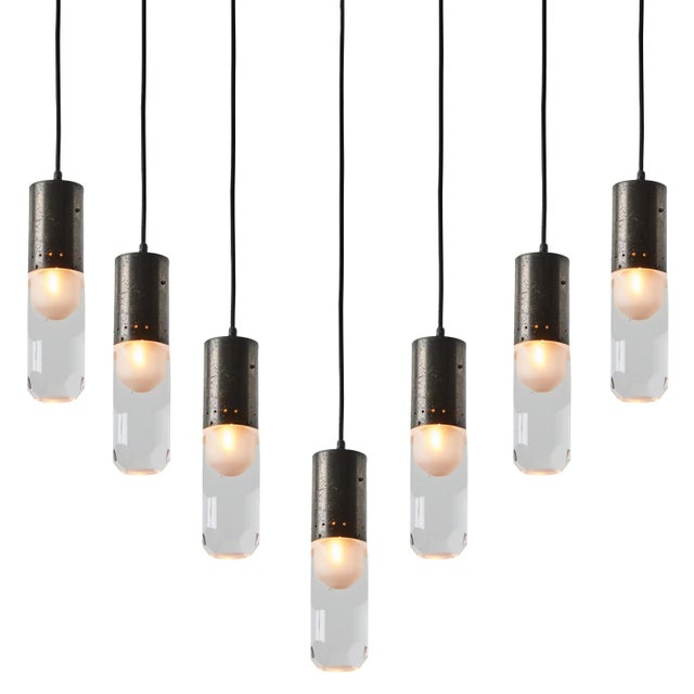 1960s Faceted Diffuser Pendant Lamp Attributed to Stilnovo For Sale - Image 12 of 12