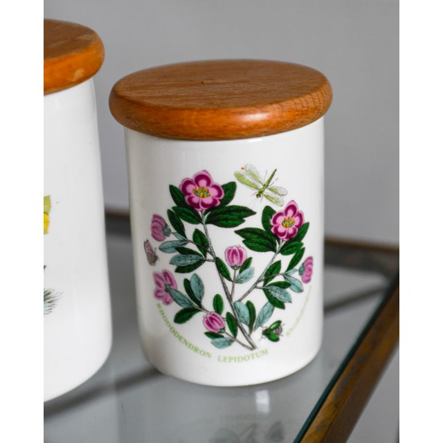 1980s Set of 3 Portmeirion Botanic Garden Kitchen Storage Canisters Vintage For Sale - Image 5 of 5