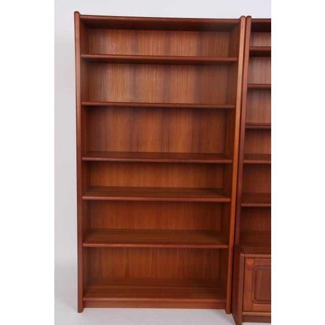 Vintage Teak Bookcase with Removable Shelves, 1970s, Set of 2 For Sale - Image 6 of 10