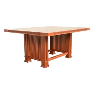 Frank Lloyd Wright for Cassina Arts & Crafts Husser House Cherry Wood Dining Table For Sale