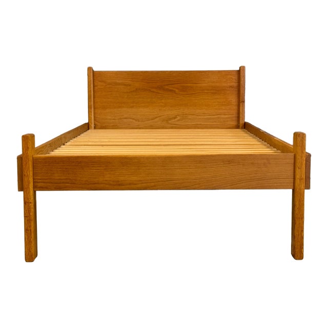 1980s Modern Oak Twin Bed For Sale
