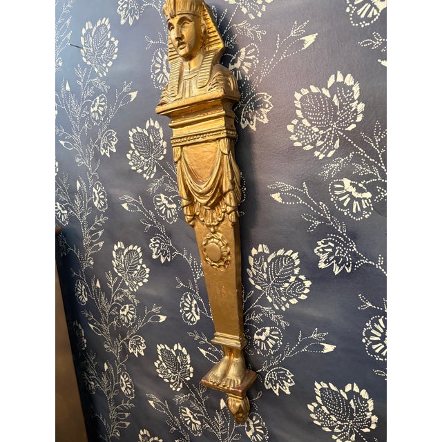 Traditional 1970’s Egyptian Revival Gilt Wood Wall Decor For Sale - Image 3 of 12