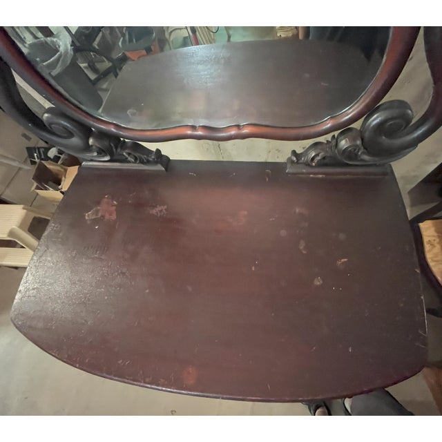 Wood Eastlake Style Highboy Chest With Mirror For Sale - Image 7 of 12