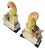 Spectacular pair of hand-carved Art Deco multi-stone & jadeite bookends. Each bookend features a large, hand-carved...