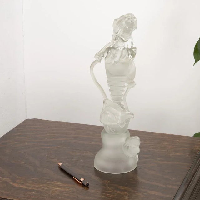 Signed Madonna Figure in Art Glass by Ion Tamaian For Sale - Image 7 of 16