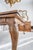 French Provincial 1970s Custom French Provincial Style Oak Dining Table With Parquet Top & Extensions (116.5”) For Sale - Image 3 of 8
