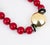 Glass Angela Caputi Red and Gold Resin Choker Necklace For Sale - Image 7 of 9
