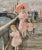 Francois Gall -Elegant Woman W/Parasol & Her Two Girls at the Pier-Oil Painting For Sale - Image 4 of 10
