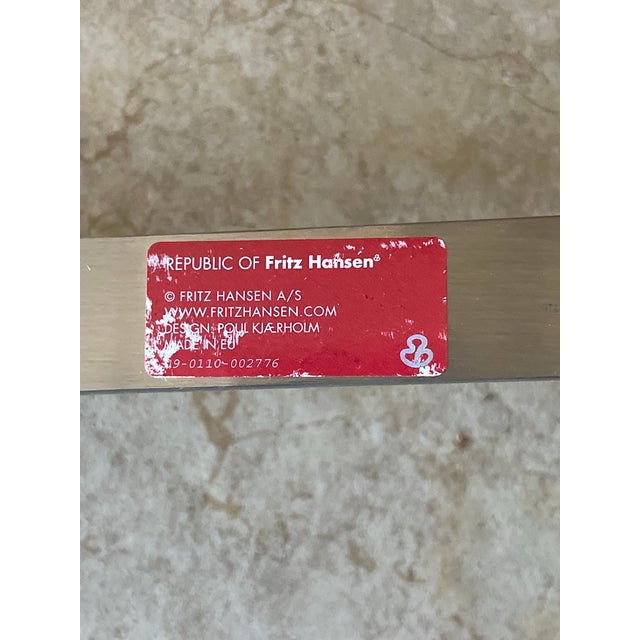 2010s Poul Kjaerholm Pk61 Steel and Glass Coffee Table From Fritz Hansen For Sale - Image 5 of 6