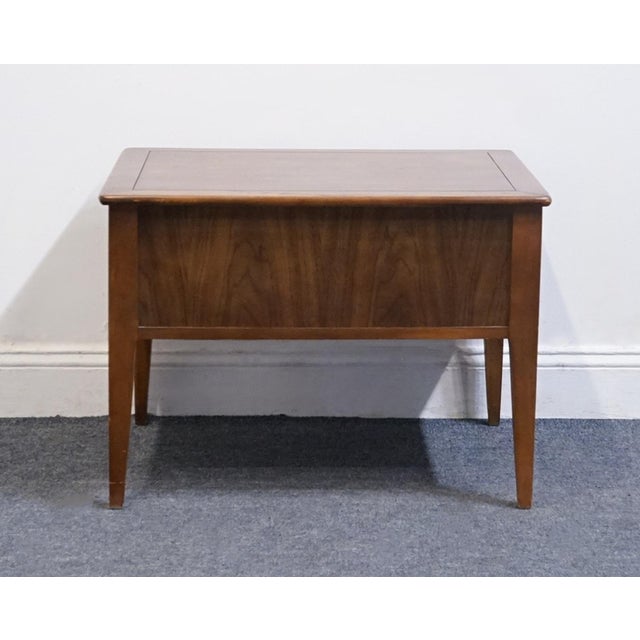Broyhill Furniture Solid Walnut MCM Mid-Century Modern 20" Accent End Table For Sale - Image 12 of 12