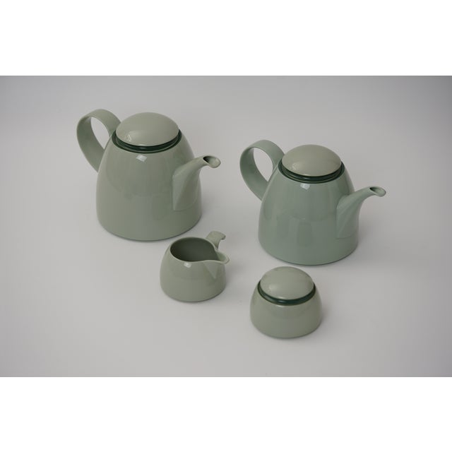Shape 680 Selecta Decor S-117 in Celadon Green Tea Service by Ernst August Sundermann for Fürstenberg, 1970s, Set of 45 For Sale - Image 11 of 18
