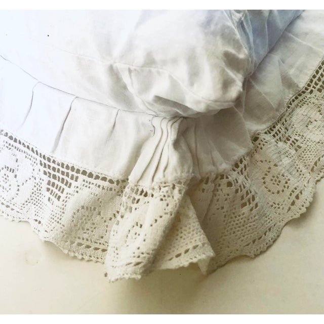 European Diamond Pattern Pillow Sham, Monogrammed For Sale - Image 9 of 11