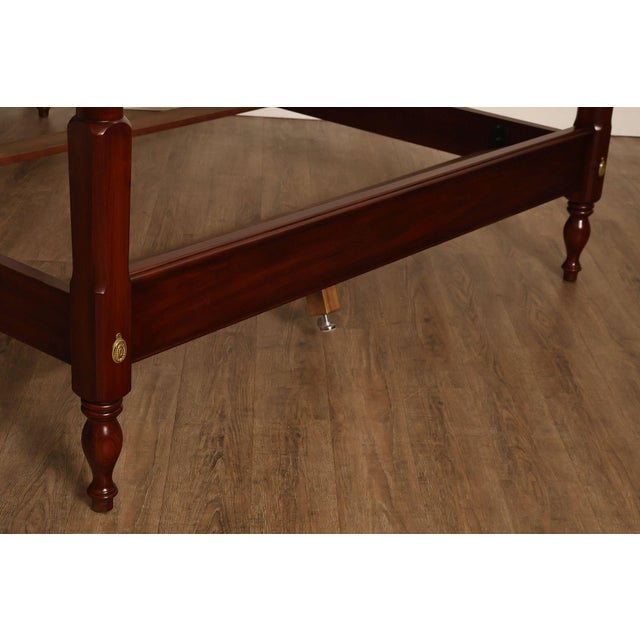 1990s Henkel Harris Solid Cherry Queen Four Poster Bed For Sale - Image 5 of 18