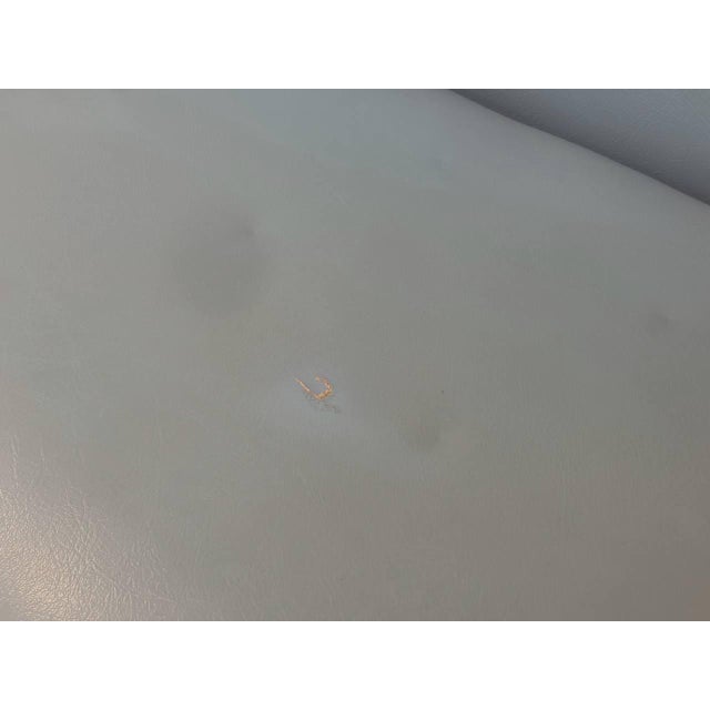 Vintage Bench Seat in Blue Imitation Leather, 1960s For Sale - Image 9 of 13