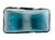Mid 20th Century VTG Murano Rectangle Blue Vase 10” Art Glass Donut Hole Dual-Chamber Retro For Sale - Image 5 of 7