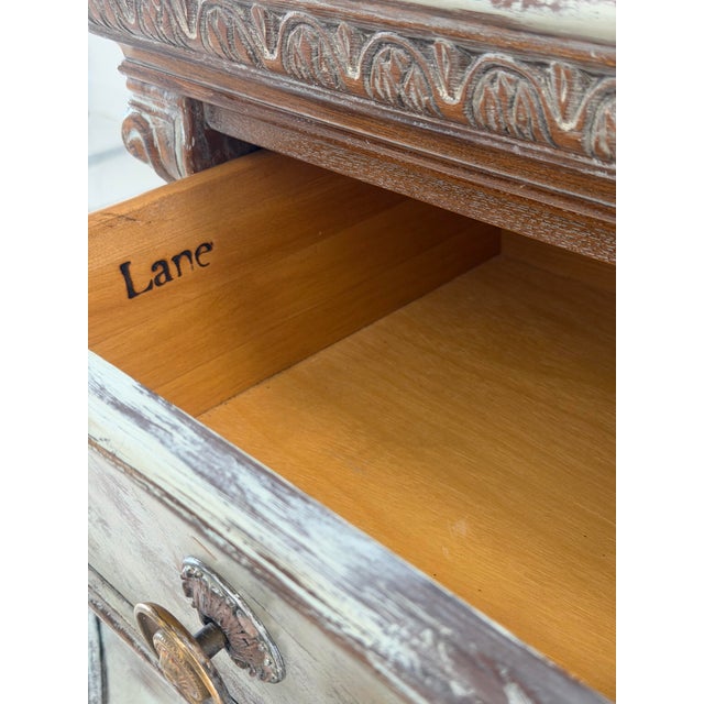 French Bombe Chest | Distressed Painted Wood Dresser | Louis XV Style For Sale - Image 11 of 11