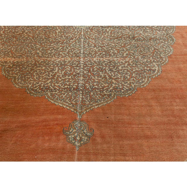 Antique Persian Tabriz Handmade Wool Rug For Sale - Image 9 of 9