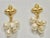 Modern 1980s Hammered Gold Platted Baroque Multi Pearl Drop Earrings - 2 Pieces For Sale - Image 3 of 5