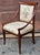 Pair of Late 20th Century Pair of Directoire Style Mahogany Floral Brocade Silk Upholstered Armchairs For Sale - Image 9 of 12