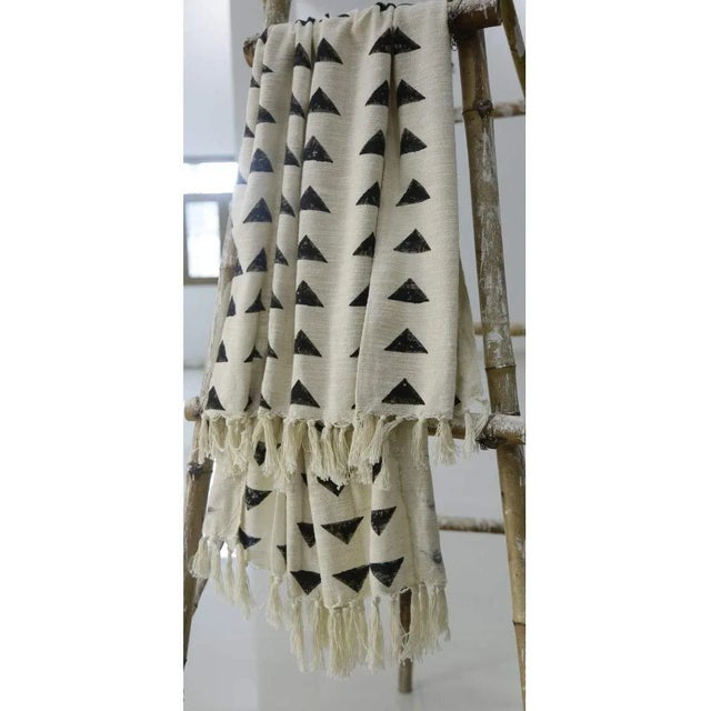 1 PC Hand Block print / wood block print / mudcloth Throw Fabric - Cotton Weight - 0.750 Kg * Beautiful Traditional Hand...