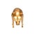 Contemporary Wildwood Gold Leaf Finish Piggie Accent For Sale - Image 3 of 7