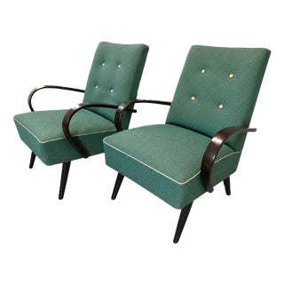 Vintage Lounge Chairs by Jaroslav Šmídek, 1960s, Set of 2 For Sale