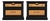 1960s Thomasville Refinished Black & Burl Wood Nightstands – Pair For Sale