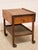 Art Deco Vintage Oak Rolling Side Table Cart With Drawer and Lower Shelf For Sale - Image 3 of 12