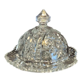 1910 Eapg Indiana Glass Star Butter Dish For Sale